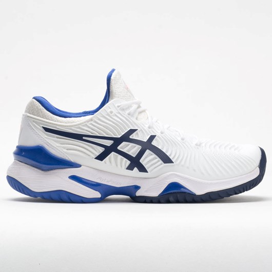 Orthofeet ASICS Court FF 2 Women\'s Tennis Shoes White / Lapis Lazuli Blue | QJ8374652