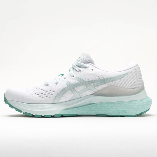 Orthofeet ASICS GEL-Kayano 28 Women's Running Shoes White / Oasis Green | GX8147253