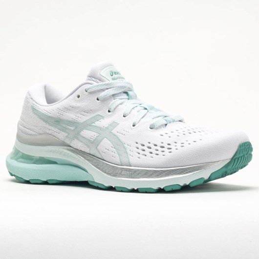 Orthofeet ASICS GEL-Kayano 28 Women's Running Shoes White / Oasis Green | GX8147253