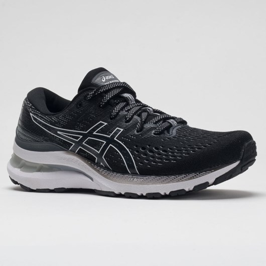 Orthofeet ASICS GEL-Kayano 28 Women's Running Shoes Black / White | RE7253689