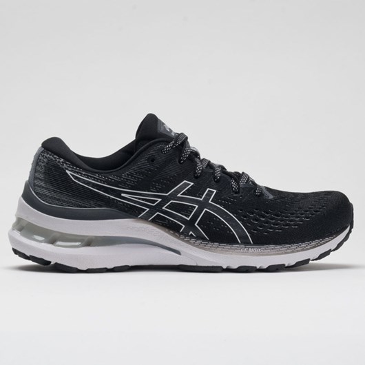 Orthofeet ASICS GEL-Kayano 28 Women\'s Running Shoes Black / White | RE7253689