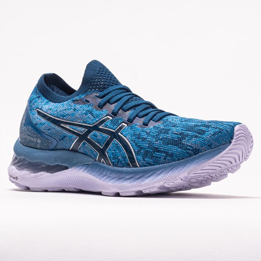 Orthofeet ASICS GEL-Nimbus 23 Knit Women's Running Shoes Gray Floss / Mako Blue | OC7405813