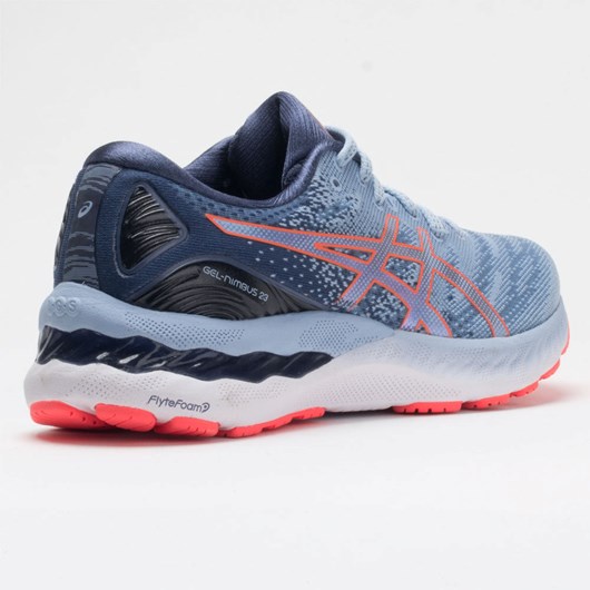 Orthofeet ASICS GEL-Nimbus 23 Women's Running Shoes Mist / Blazing Coral | KZ7891453