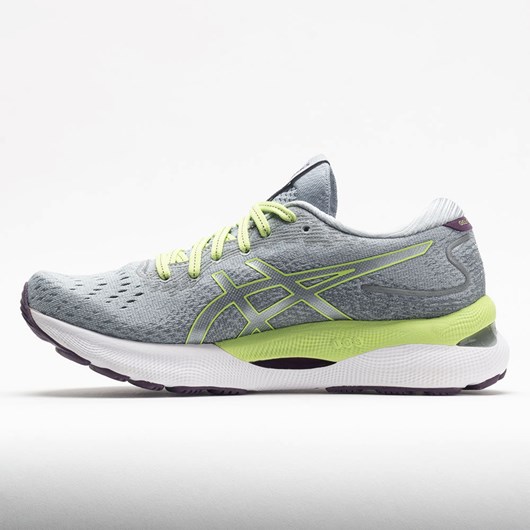 Orthofeet ASICS GEL-Nimbus 24 Women's Running Shoes Piedmont Grey / Lime Green | FY3461895