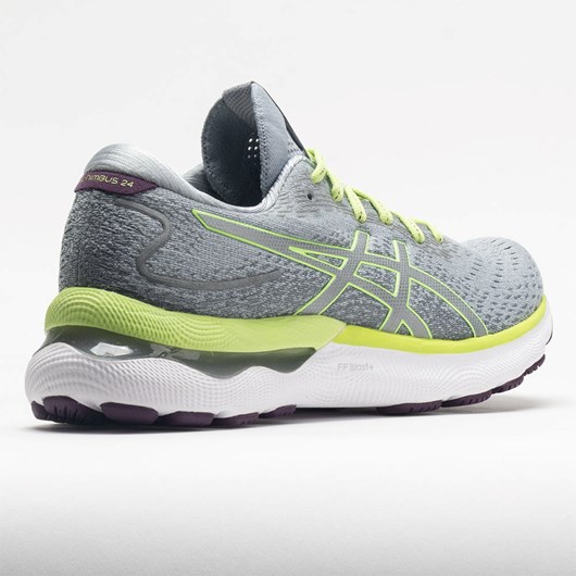 Orthofeet ASICS GEL-Nimbus 24 Women's Running Shoes Piedmont Grey / Lime Green | FY3461895