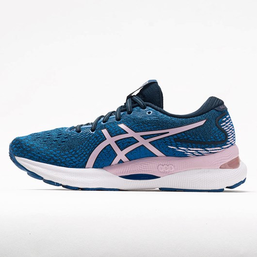 Orthofeet ASICS GEL-Nimbus 24 Women's Running Shoes French Blue / Barely Rose | NJ2837459