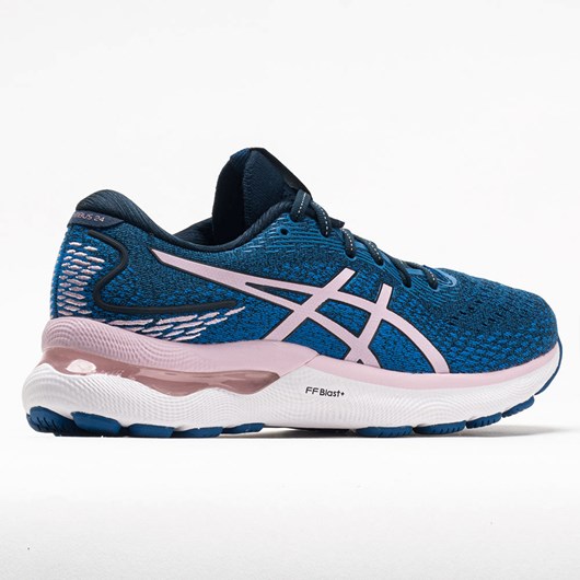 Orthofeet ASICS GEL-Nimbus 24 Women's Running Shoes French Blue / Barely Rose | NJ2837459