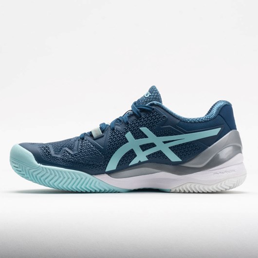 Orthofeet ASICS GEL-Resolution 8 Clay Women's Tennis Shoes Light Indigo / Clear Blue | CZ5946710