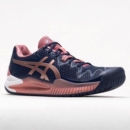 Orthofeet ASICS GEL-Resolution 8 Women's Tennis Shoes Peacoat / Rose Gold | UX5749623