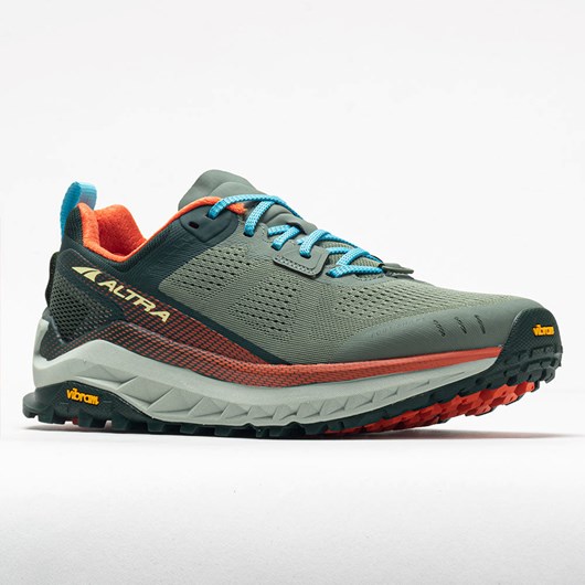 Orthofeet Altra Olympus 4 Men's Trail Running Shoes Green / Orange | XJ7593210