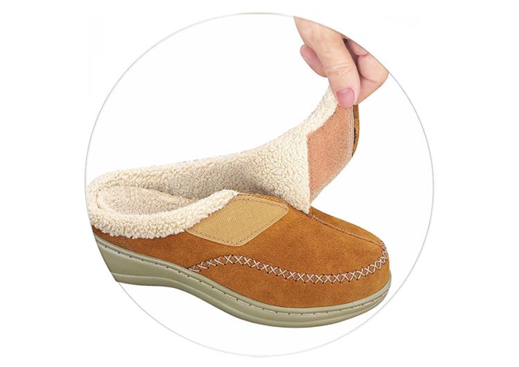 Orthofeet Arch Support House Women's Slippers Brown | VT1094567