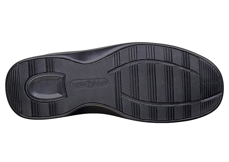 Orthofeet Arch Support Men's Slippers Black | NM8379562