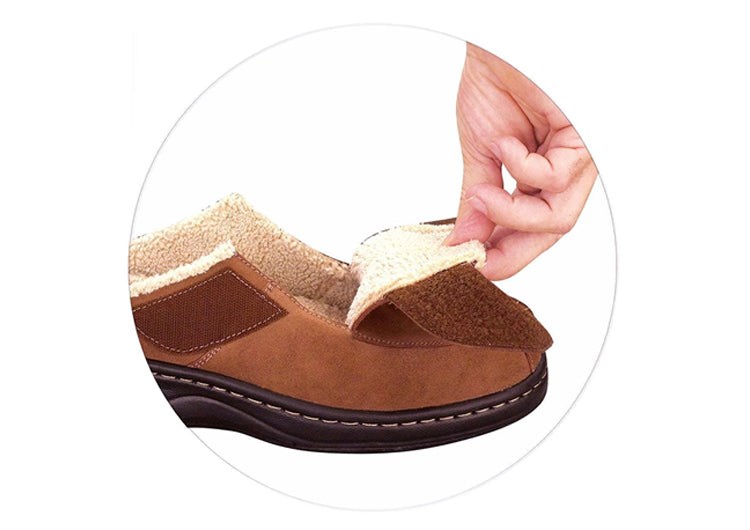 Orthofeet Arch Support Men's Slippers Brown | KM0521634