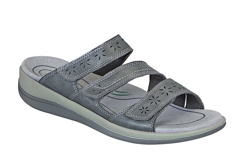 Orthofeet Arch Support Slide Orthotic Women\'s Sandals Gray | LG7845096