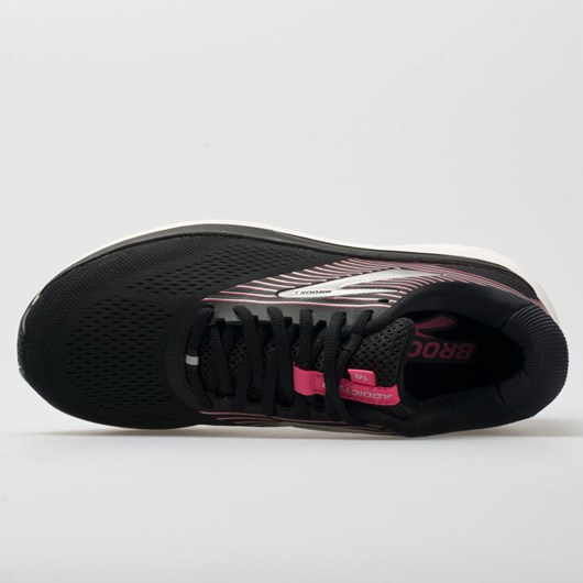 Orthofeet Brooks Addiction 14 Women's Running Shoes Black / Hot Pink / Silver | VO6249310