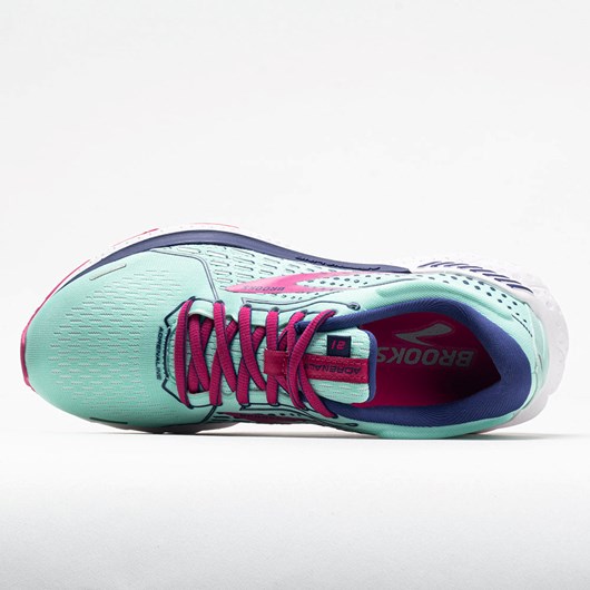 Orthofeet Brooks Adrenaline GTS 21 Women's Running Shoes Yucca / Navy Blue / Fuchsia | SZ3081624