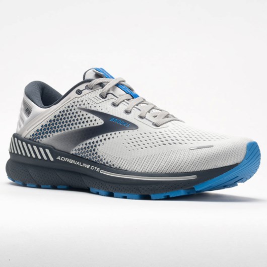 Orthofeet Brooks Adrenaline GTS 22 Men's Running Shoes Oyster / India Ink / Blue | RF5109683