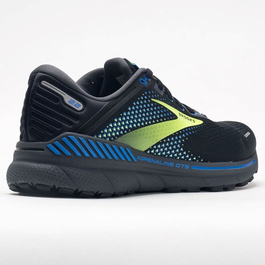 Orthofeet Brooks Adrenaline GTS 22 Men's Running Shoes Black / Blue / Nightlife | UN4657391