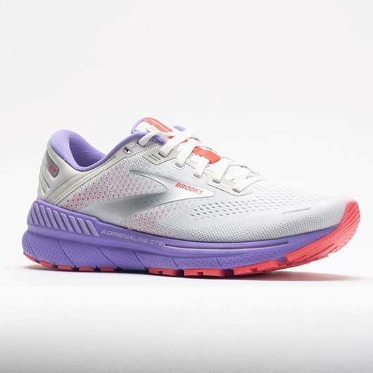 Orthofeet Brooks Adrenaline GTS 22 Women's Running Shoes White / Coral / Purple | RY0647152