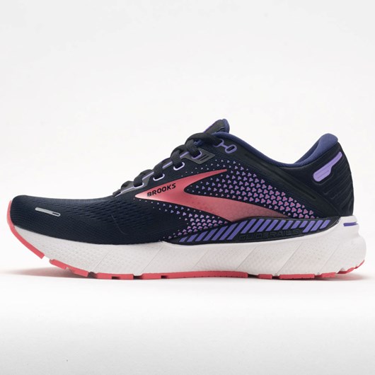 Orthofeet Brooks Adrenaline GTS 22 Women's Running Shoes Black / Purple / Coral | UY1279480