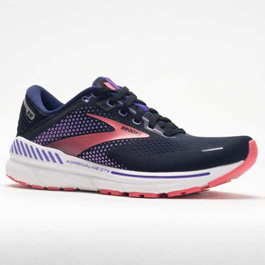 Orthofeet Brooks Adrenaline GTS 22 Women's Running Shoes Black / Purple / Coral | UY1279480