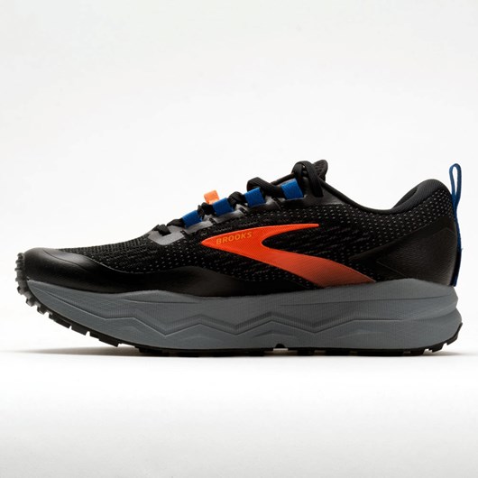 Orthofeet Brooks Caldera 5 Men's Trail Running Shoes Black / Orange / Blue | FP0312897