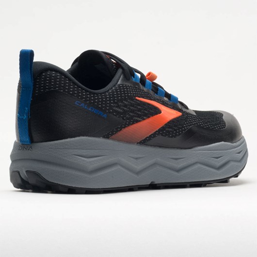 Orthofeet Brooks Caldera 5 Men's Trail Running Shoes Black / Orange / Blue | FP0312897