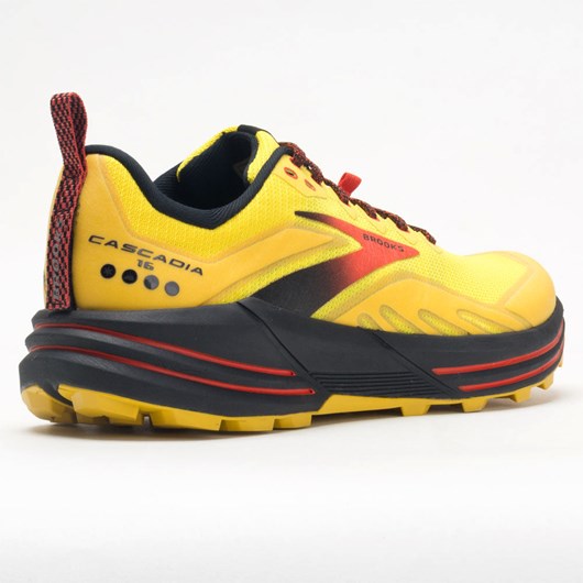 Orthofeet Brooks Cascadia 16 Men's Trail Running Shoes Yellow / Black / Grenadine | BX3098417