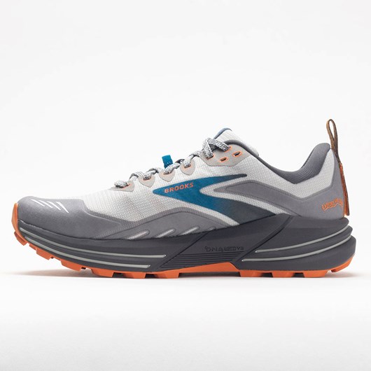 Orthofeet Brooks Cascadia 16 Men's Trail Running Shoes Oyster Mushroom / Orange | OW6435927