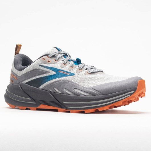 Orthofeet Brooks Cascadia 16 Men's Trail Running Shoes Oyster Mushroom / Orange | OW6435927