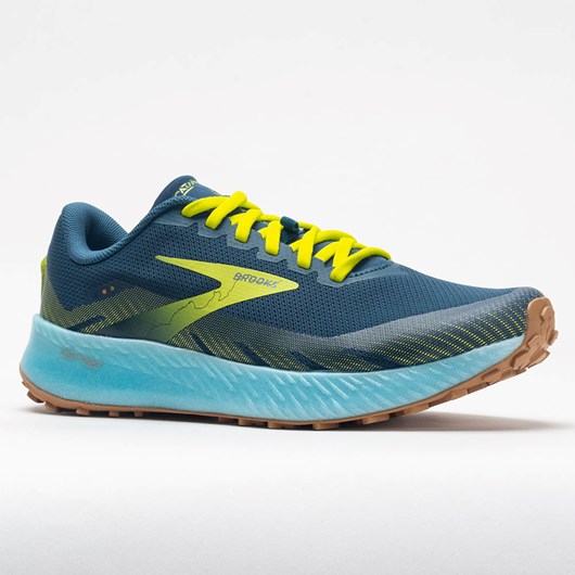 Orthofeet Brooks Catamount Men's Trail Running Shoes Blue / Lime / Biscut | OD0935841