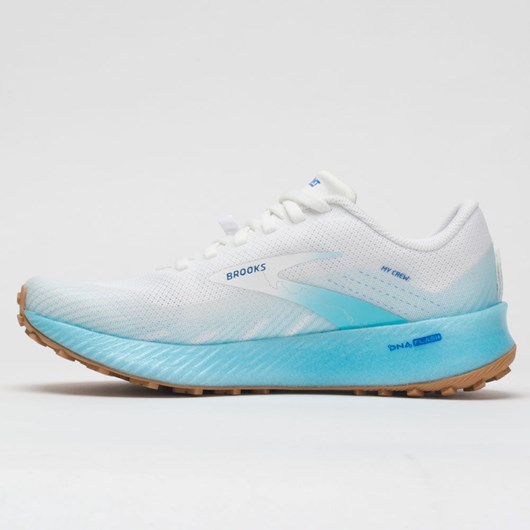 Orthofeet Brooks Catamount Women's Trail Running Shoes White / Iced Aqua / Blue | OF8316940