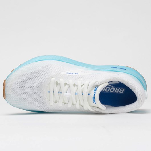 Orthofeet Brooks Catamount Women's Trail Running Shoes White / Iced Aqua / Blue | OF8316940