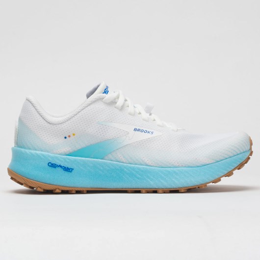 Orthofeet Brooks Catamount Women\'s Trail Running Shoes White / Iced Aqua / Blue | OF8316940