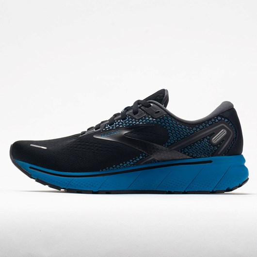 Orthofeet Brooks Ghost 14 Men's Running Shoes Black / Blackened Pearl / Blue | NZ4967803