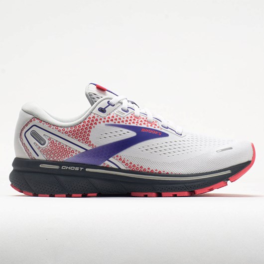 Orthofeet Brooks Ghost 14 Women\'s Running Shoes White / Purple / Coral | CI6587401