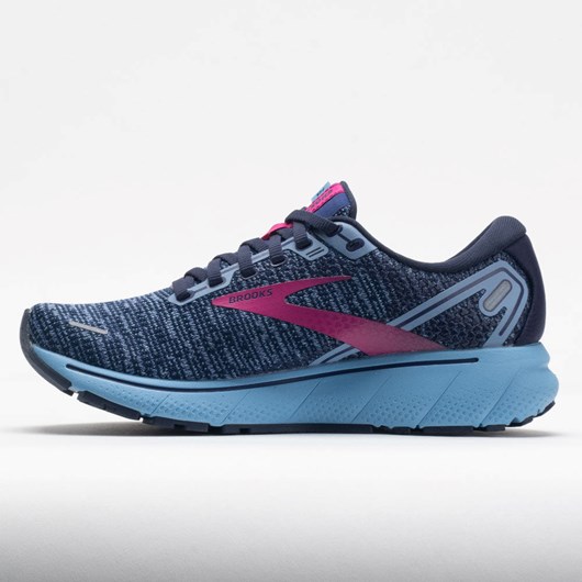 Orthofeet Brooks Ghost 14 Women's Running Shoes Peacoat / Blissful Blue / Fushsia | MU5314960