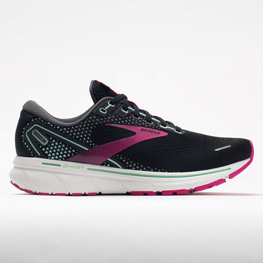 Orthofeet Brooks Ghost 14 Women\'s Running Shoes Black / Pink / Yucca | QC2476893