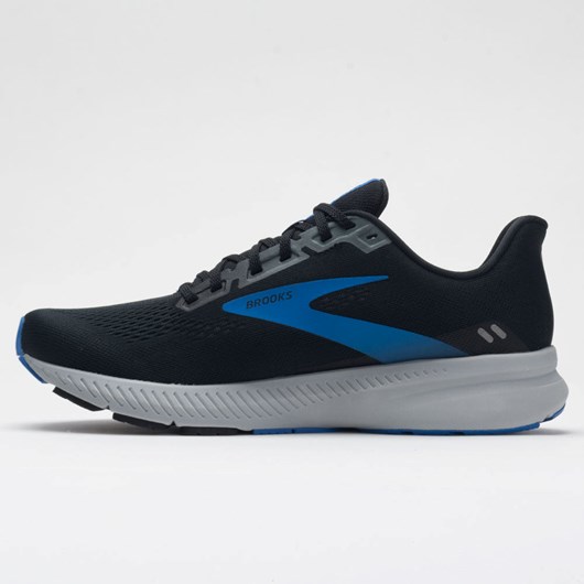 Orthofeet Brooks Launch 8 Men's Running Shoes Black / Gray / Blue | AM5639820