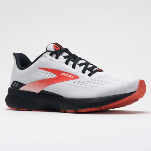 Orthofeet Brooks Launch 8 Men's Running Shoes White / Black / Red Clay | IL5389472