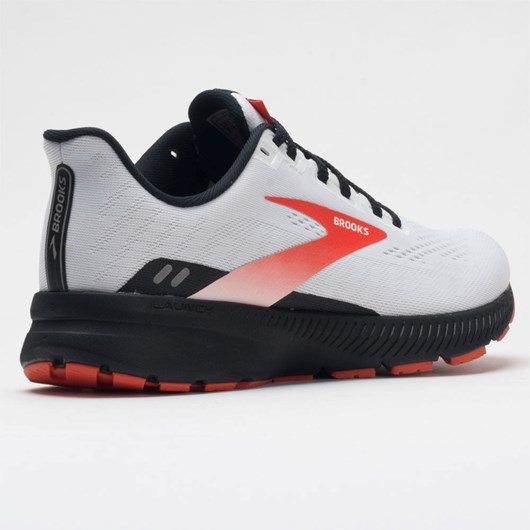 Orthofeet Brooks Launch 8 Men's Running Shoes White / Black / Red Clay | IL5389472