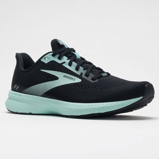 Orthofeet Brooks Launch 8 Women's Running Shoes Black / Ebony / Blue Tint | BU6018573