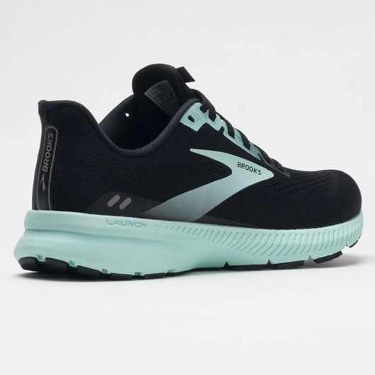 Orthofeet Brooks Launch 8 Women's Running Shoes Black / Ebony / Blue Tint | BU6018573