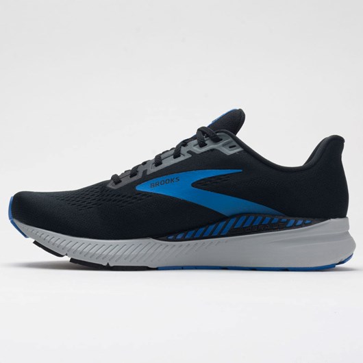 Orthofeet Brooks Launch GTS 8 Men's Running Shoes Black / Gray / Blue | PN8742169