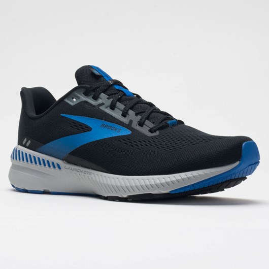 Orthofeet Brooks Launch GTS 8 Men's Running Shoes Black / Gray / Blue | PN8742169