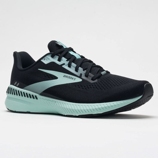 Orthofeet Brooks Launch GTS 8 Women's Running Shoes Black / Ebony / Blue Tint | KI4168520