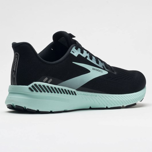 Orthofeet Brooks Launch GTS 8 Women's Running Shoes Black / Ebony / Blue Tint | KI4168520