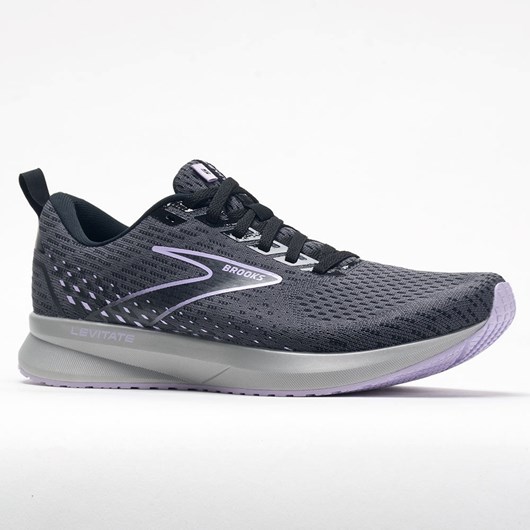 Orthofeet Brooks Levitate 5 Women's Running Shoes Ebony / Black / Lilac | LV5746810