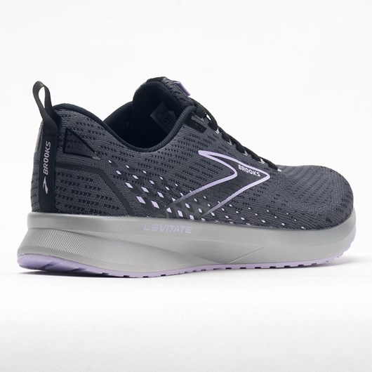 Orthofeet Brooks Levitate 5 Women's Running Shoes Ebony / Black / Lilac | LV5746810