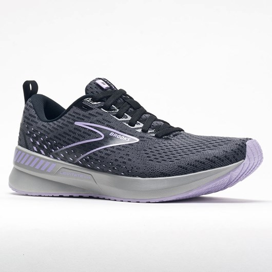 Orthofeet Brooks Levitate GTS 5 Women's Running Shoes Ebony / Black / Lilac | OE0956214